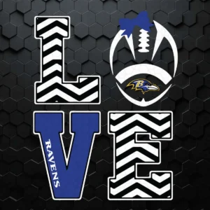 Love Baltimore Ravens Football Diamond SVG