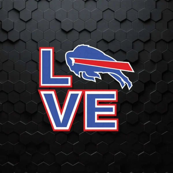 Love Buffalo Bills Logo SVG Cricut Digital Download