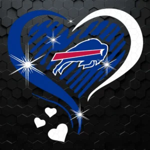 Love Buffalo Bills Sparkle Heart Version SVG NFL Super Bowl