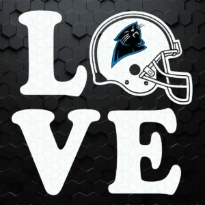Love Carolina Panthers Helmet Logo SVG Digital Download