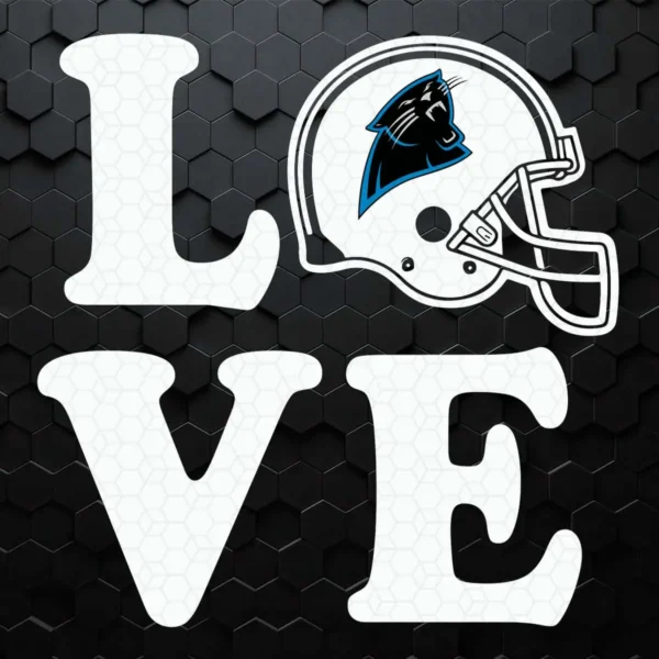Love Carolina Panthers Helmet Logo SVG Digital Download