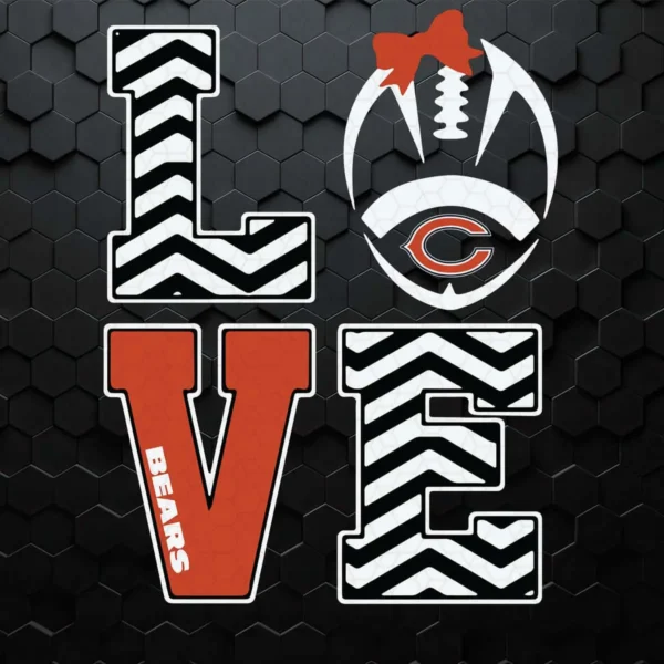 Love Chicago Bears Football Diamond SVG NFL Super Bowl