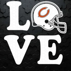 Love Chicago Bears Helmet SVG Cricut Digital Download