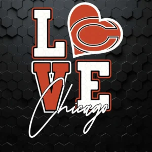 Love Football Chicago Bears Logo SVG PNG Eps Dxf