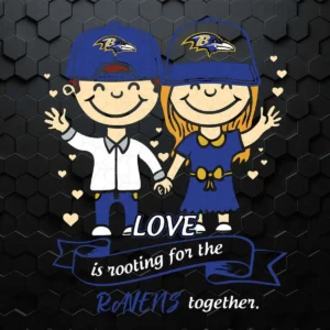 Love In Rooting For The Ravens Together SVG