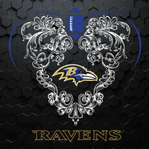 Love Ravens Football Heart SVG  Cricut File