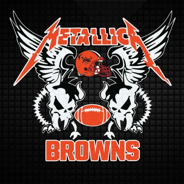bold and edgy with a vintage rock influence Browns classic SVG design showing excitement and pride for Cricut and Silhouette cutting machines