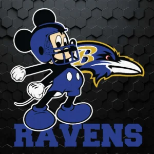 Mickey Baltimore Ravens Football Team SVG