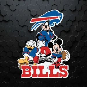 Mickey Donald Goofy Buffalo Bills SVG Cricut File