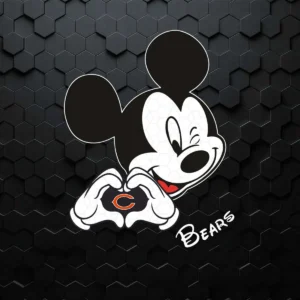 Mickey Love Chicago Bears SVG Disney And NFL Team Fan