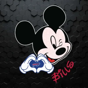 Mickey Loves Buffalo Bills Football Logo SVG