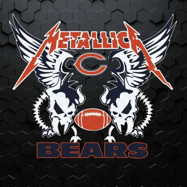NFL Chicago Bears Metallica Heavy Metal Band Football SVG