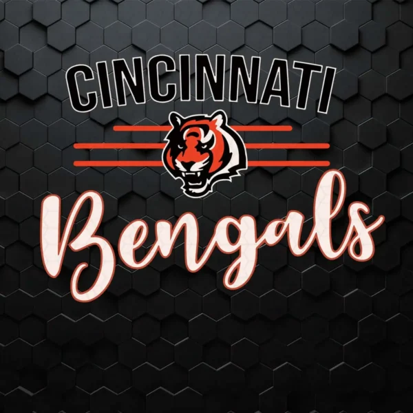modern with bold elements Bengals logo SVG design showing excitement for Cricut and Silhouette cutting machines