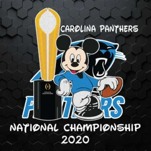 National Championship 2020 Mickey Carolina Panthers SVG