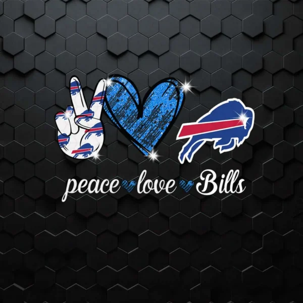 Peace Love Buffalo Bills Nfl Football Teams PNG