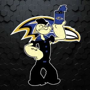 Popeye Baltimore Ravens Football SVG Digital Download