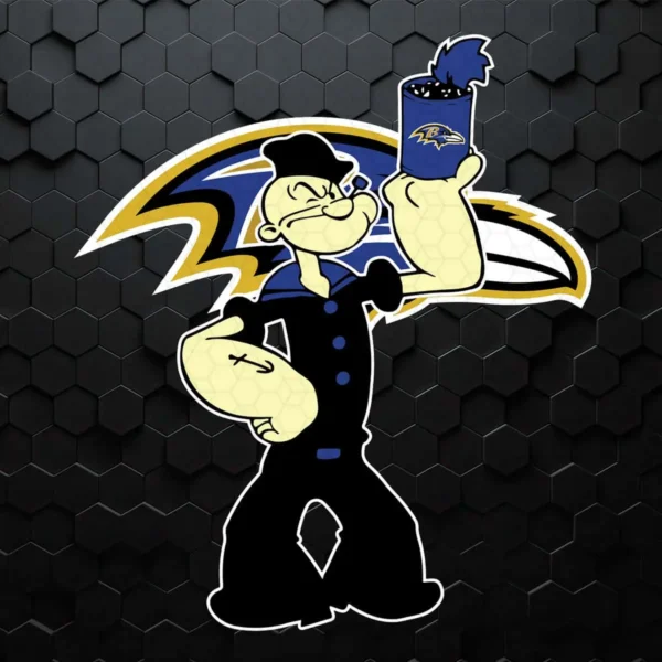 Popeye Baltimore Ravens Football SVG Digital Download