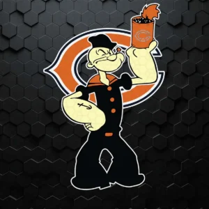 Popeye X Chicago Bears SVG Cricut File  Digital File