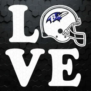 Ravens Love Helmet SVG Cricut File Digital Download