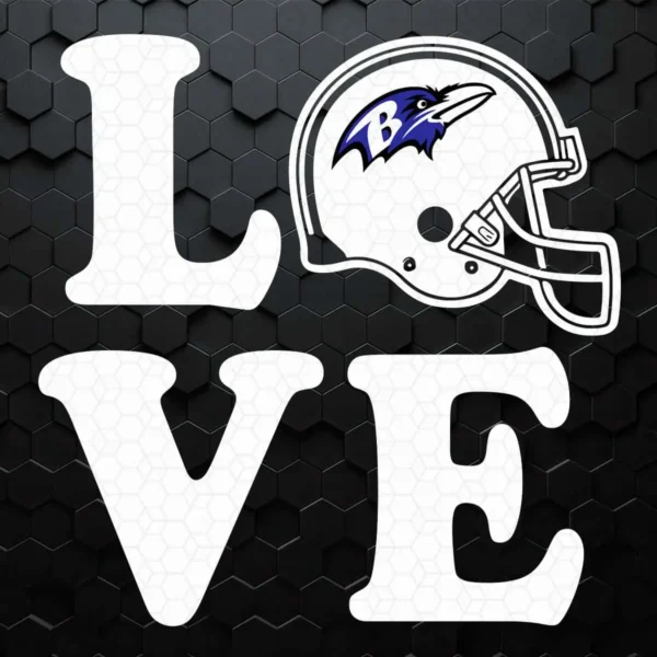 Ravens Love Helmet SVG Cricut File Digital Download