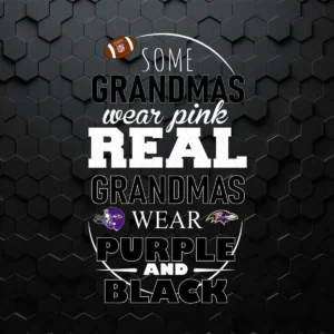 Real Grandmas Wear Purple And Black Baltimore Ravens Logo SVG