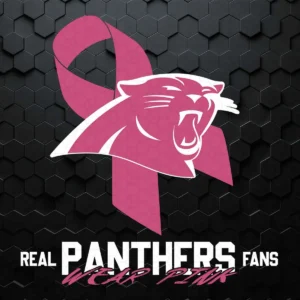Real Panthers Fans Wear Pink Nfl Logo SVG Cricut File