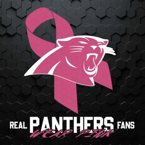 Real Panthers Fans Wear Pink Nfl Logo SVG Cricut File
