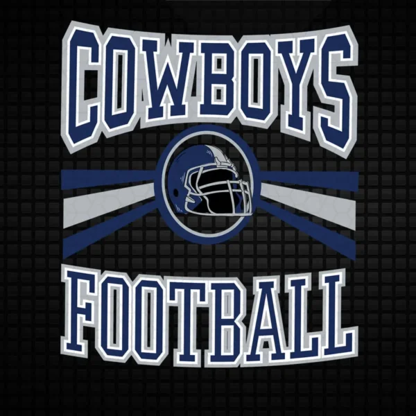 modern with a vintage touch Cowboys helmet SVG design showing pride for Cricut and Silhouette cutting machines