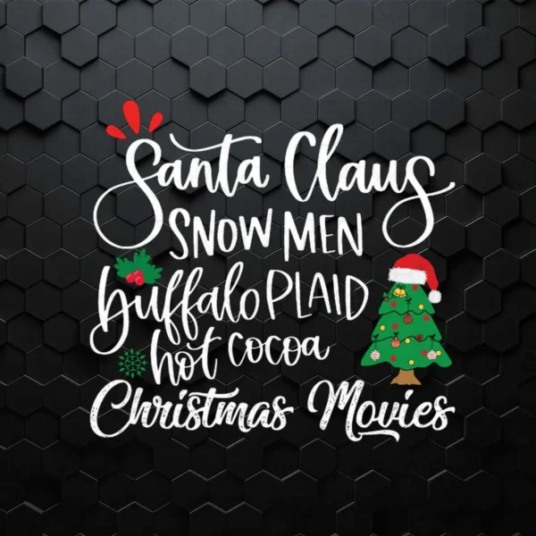 Santa Claus Snow Men Buffalo SVG, Happy Christmas SVG