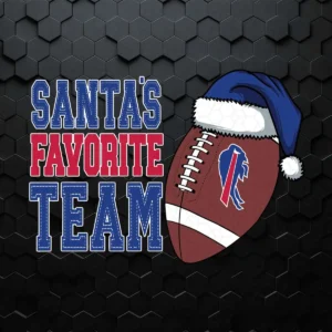 Santas Favorite Football Team Buffalo Bills SVG