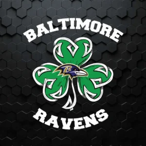 Shamrock Football St Patrick's Day Baltimore Ravens SVG