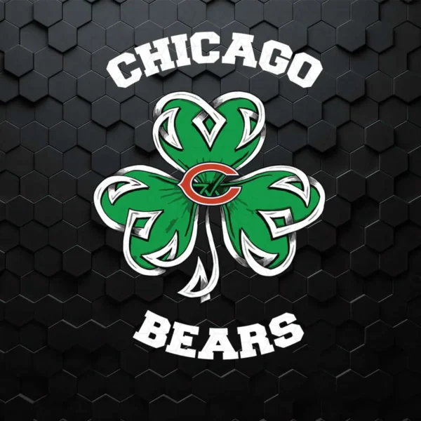 Shamrock Football St Patricks Day Chicago Bears SVG
