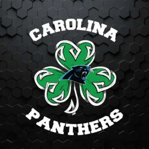 Shamrock St Patrick's Day Carolina Panthers SVG