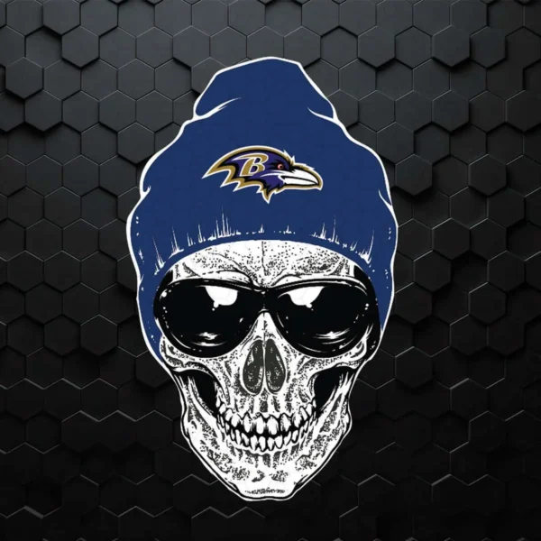 Skull Baltimore Ravens SVG Cricut File Digital Download