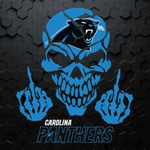 Skull Carolina Panthers SVG Football Cricut File