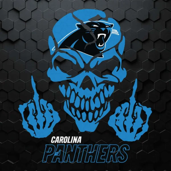 Skull Carolina Panthers SVG Football Cricut File