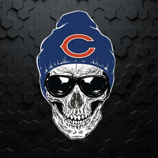 Skull Chicago Bears SVG Cricut Digital Download