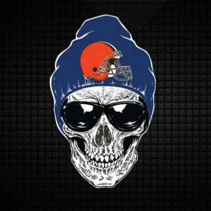 bold and edgy with a vintage twist Browns skull SVG design showing pride and resilience for Cricut and Silhouette cutting machines