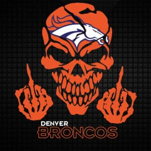 bold and edgy with a vintage twist Broncos skull SVG design showing defiance and pride for Cricut and Silhouette cutting machines