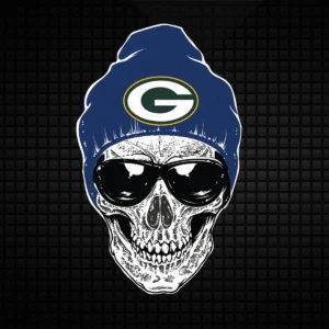 bold and edgy with a vintage twist Packers skull SVG design showing pride and camaraderie for Cricut and Silhouette cutting machines