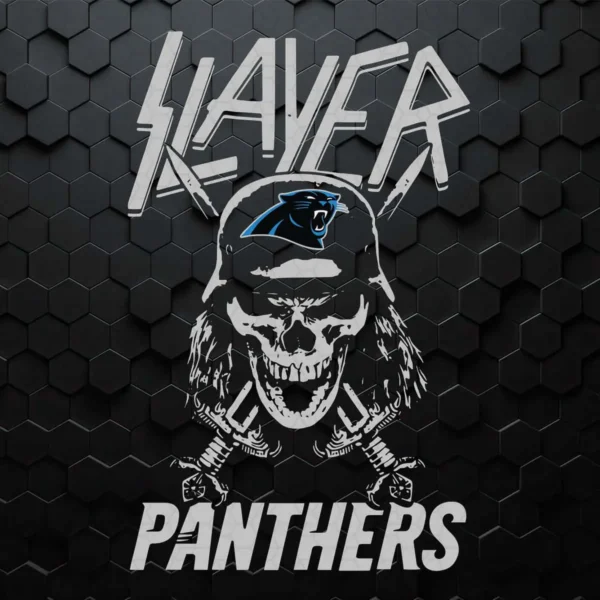 Slayer Panthers Carolina Panthers Skull SVG Cricut File