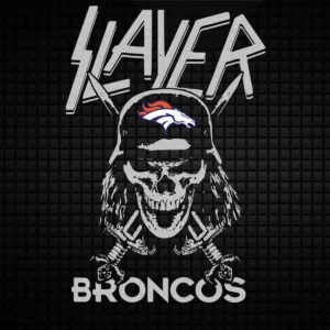 bold and edgy with a vintage rock influence Broncos skull SVG design showing excitement and pride for Cricut and Silhouette cutting machines