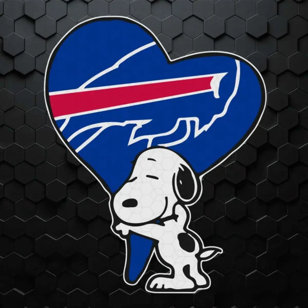 Snoopy Hugs The Buffalo Bills Heart Nfl SVG Cut File