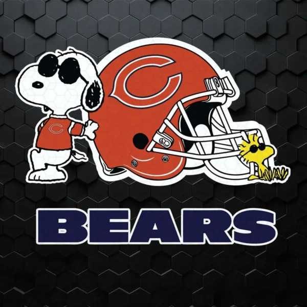 Snoopy Love Football Love Chicago Bears SVG Cricut File