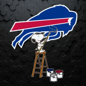 Snoopy Paints The Buffalo Bills Logo Nfl Football SVG