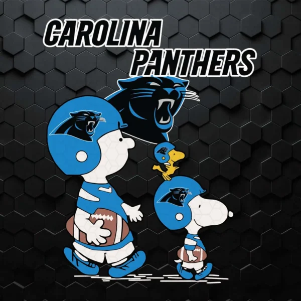 Snoopy The Peanuts Carolina Panthers SVG