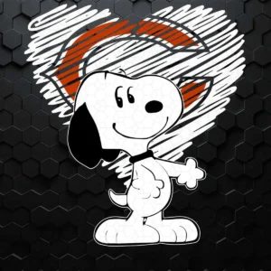 Snoppy Chicago Bears Heart SVG Cricut Digital Download