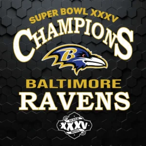 Super Bowl XXXV Champions Baltimore  Ravens SVG