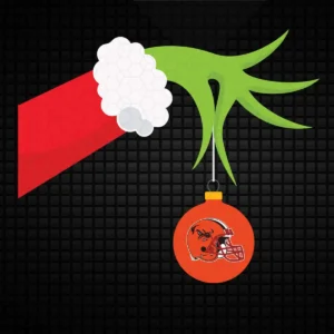 modern with a playful twist, incorporating holiday elements Browns classic SVG design showing joy and nostalgia for Cricut and Silhouette cutting machines