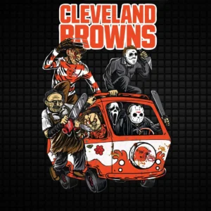 bold and vintage with a playful horror theme Browns classic SVG design showing excitement mixed with humor for Cricut and Silhouette cutting machines